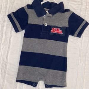 Ole Miss Rebels Garb Baby Boy Polo Onepiece